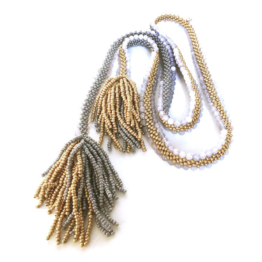 Collar Serpiente Ágatas Grises